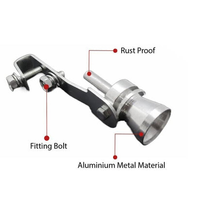 🔥Medium Universal Turbo Sound Noise Exhaust Muffler Pipe Whistle Valve🚗💨